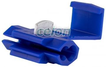 Derivaţie conductor tip cuţit (PVC),cupru el.stanat,albastru 1,5-2,5mm2, 50VDC, max. 20 A, Elemente de conexiune, Conexiuni, ramnificatii, Ramificaţii, Tracon Electric