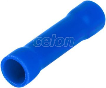 Mufă izolată, cupru electrolitic stanat, albastru 2,5mm2, (L=25mm, d1=2,7mm), PVC, Elemente de conexiune, Papuci si mufe izolate si neizolate, Papuci şi mufe izolate, Mufe izolate, Tracon Electric