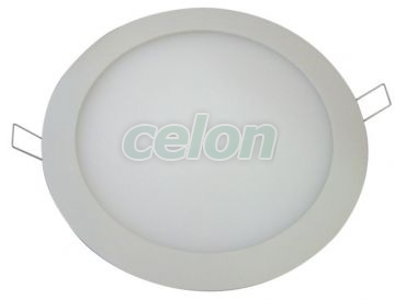 Beépíthető LED mélysugárzó, kerek, fehér 220-240 VAC, 12 W, 1160 lm, D=168 mm, 4000 K, IP40, EEI=F, Egyéb termékek, Tracon Electric, Világító- és lámpatestek, LED panel és mélysugárzó, Kerek, beépíthető LED panel, Tracon Electric