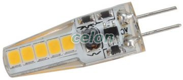 Sursă de lumină LED cu înveliș din silicon 12 VAC/DC, 2 W, 4000 K, G4, 180 lm, 270°, EEI=F, Alte Produse, Tracon Electric, Surse de lumină, Surse de lumină LED, Surse de lumină LED cu soclu G4, Tracon Electric