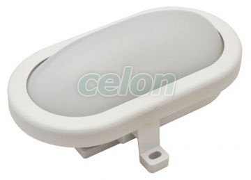 Corp ilum.LED cu grad de protecţie,oval,carcasă mat.plastic 230 V, 50 Hz, 6 W, 420 lm, 4000 K, IP54, EEI=G, Alte Produse, Tracon Electric, Iluminat - şi corpuri de iluminat, Corpuri de iluminat cu grad de protecţie, Corpuri de iluminat cu grad de protecţie, cu sursă LED, Tracon Electric