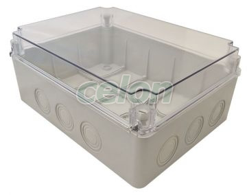 Doză electronică din mat.plastic, gri deschis, capac transp. 310×230×130, IP67, Alte Produse, Tracon Electric, Materiale auxiliare, Doze electrice, Doze electronice, Tracon Electric