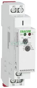 Releu cu temp. la revenire c-dat prin tensiunea de alim. AC/DC 12-240V, 0,1s-10m, 16A/AC1, 250VAC/24VDC, Alte Produse, Tracon Electric, Relee, Relee de timp, Relee de timp NARI, Tracon Electric