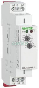 Releu de timp cu temporizare la revenire AC/DC 12-240V, 0,1s-10d, 16A/AC1, 250VAC/24VDC, Alte Produse, Tracon Electric, Relee, Relee de timp, Relee de timp NARI, Tracon Electric