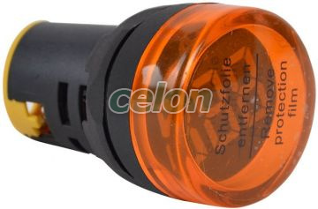 Voltmetru, indicator LED,galben 24-500VAC, d=22mm, Alte Produse, Tracon Electric, Automatizări industriale, Butoane, comutatoare şi lămpi de semnalizare cu corp din material plastic, Voltmetre, Ampermetre, Avertizoare sonore, Tracon Electric