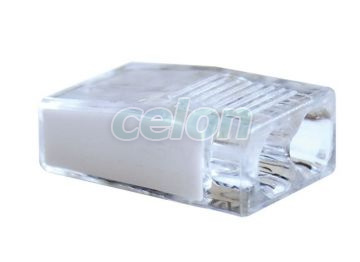 Clemă de legături fără şurub, transparent/roşu 2×0,5-2,5mm2, 450VAC, max. 16A, Elemente de conexiune, Conexiuni, ramnificatii, Cleme de legătură fără şurub, Tracon Electric