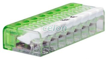 Clemă de legături fără şurub,transp.,care se poate deschide 0,2-2,5mm2, 24A, 450VAC 8P, Alte Produse, Tracon Electric, Elemente de conexiune, Conexiuni, ramificaţii, Clemă de legături fără şurub,care poate fi deschisă, Tracon Electric