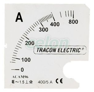 Cadran pentru aparatul de bază DCVM-72B 0 - 150 A, Alte Produse, Tracon Electric, Aparate de măsură, Aparate analogice pentru panouri, Cadrane pentru aparate de panou, Tracon Electric