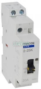 Contactor modular 230V AC, 50Hz, 1 Mod, 2×NO, AC1/AC7a, 25A, Alte Produse, Tracon Electric, Aparataj, Aparataj modular, Contactoare de instalaţii, SHK tip, Tracon Electric