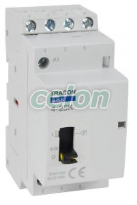 Contactor modular 230V AC, 50Hz, 2 Mod, 4×NO, AC1/AC7a, 25A, Alte Produse, Tracon Electric, Aparataj, Aparataj modular, Contactoare de instalaţii, SHK tip, Tracon Electric