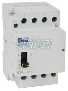 Contactor modular 230V AC, 50Hz, 3 Mod, 4×NO, AC1/AC7a, 40A, Alte Produse, Tracon Electric, Aparataj, Aparataj modular, Contactoare de instalaţii, SHK tip, Tracon Electric