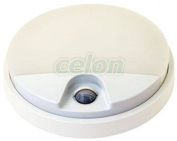 Corp iluminat de perete cu detector de miscare,formă rotundă 230VAC, 10W, 140°, 2-9m, 10s-5m, 4500K , IP54, 800lm, EEI=G, Alte Produse, Tracon Electric, Iluminat - şi corpuri de iluminat, Aplice de perete, Corpuri de iluminat din material plastic, de perete, cu detector de mişcare, Tracon Electric