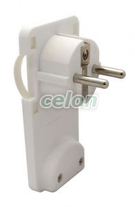Fişă plată albă, care se poate masca 250VAC, max.10/16A (DUAL Schuko/French), Casa si Gradina, Prelungitoare, cordoane unviersale, Adaptoare prize, Tracon Electric