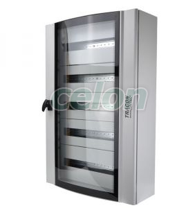 Cutie distrib.metalică cu uşă curbată din sticlă securizată 600×900×200mm / 120M (5×24 mod), Alte Produse, Tracon Electric, Cutii şi dulapuri, Cutii de distribuție metalice, Tracon Electric