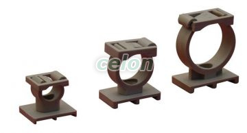 Clemă cu blocare pt.cabluri şi ţevi, gri închis d=35mm, PA6.6, Materiale auxiliare, Elemente de Fixare, Elemente de fixare cabluri şi ţevi, Cleme de fixat tuburi şi conductori, Tracon Electric