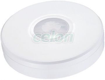 Detector de miscare protejat,pe tavan, plat, alb 230V, 50Hz, 2000W, 360°, 1-8m, 10s-15min, 3-2000lux, IP65, Alte Produse, Tracon Electric, Iluminat - şi corpuri de iluminat, Detectoare de mişcare, senzori crepusculari, Detector de mişcare infraroşu de interior, Tracon Electric