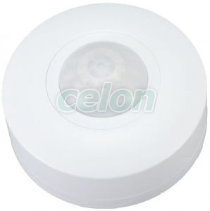 Detector de miscare protejat,pe tavan, alb 230V, 50 Hz, 1200W, 360°, 1-6m, 10s-15min, 3-2000lux, IP44, Alte Produse, Tracon Electric, Iluminat - şi corpuri de iluminat, Detectoare de mişcare, senzori crepusculari, Detector de mişcare infraroşu de interior, Tracon Electric