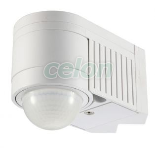 Detector de mişc.infraroşu, montare colţ/perete, plat, alb 230V, 50Hz, 360°, 1-12m, 10s-15min, 3-2000lux, IP44, Alte Produse, Tracon Electric, Iluminat - şi corpuri de iluminat, Detectoare de mişcare, senzori crepusculari, Detector de mişcare infraroşu de exterior, Tracon Electric