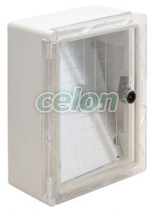 Cutie de distribuţie din mat. plastic cu uşă transparentă HxWxD=330x250x130mm, IP65, IK10, 1000V AC/DC, RAL7035, Alte Produse, Tracon Electric, Cutii şi dulapuri, Cutie de distribuţie din material plastic, Cutii de distribuţie din material plastic, Tracon Electric