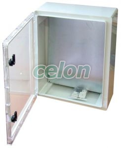 Cutie de distribuţie din material plastic, uşă transparentă HxWxD=400x300x165mm, IP65, IK10, 1000V AC/DC, RAL7035, Alte Produse, Tracon Electric, Cutii şi dulapuri, Cutie de distribuţie din material plastic, Cutii de distribuţie din material plastic, Tracon Electric