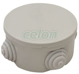 Doză rotundă pe tencuială,capac clic 70×40,IP44, Alte Produse, Tracon Electric, Materiale auxiliare, Doze electrice, Doze de ramificaţie PT, Tracon Electric