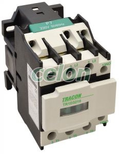 Contactor 400V, 50Hz, 12A, 5,5kW, 24V DC, 3×NO+1×NC, Alte Produse, Tracon Electric, Distribuţia energiei, Contactoare, Contactoare de uz general TR1D/F, Tracon Electric