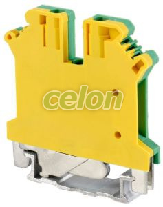 Clemă şir ind. de protecţie, cu şurub, pe şină, verde-galben 0,2-2,5mm2, 32A, Elemente de conexiune, Cleme sir industriale, Cleme industriale, Tracon Electric