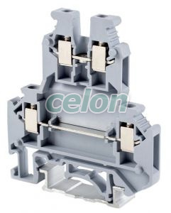 Clemă şir industrială, etajată,cu şurub, pe şină, gri 0,2-2,5mm2, 500VAC, 32A, Elemente de conexiune, Cleme sir industriale, Cleme industriale, Tracon Electric