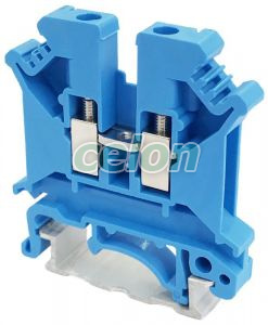 Clemă şir industrială de nul, cu şurub, pe şină, albastru 0,2-4mm2, 800VAC, 41A, Elemente de conexiune, Cleme sir industriale, Cleme industriale, Tracon Electric