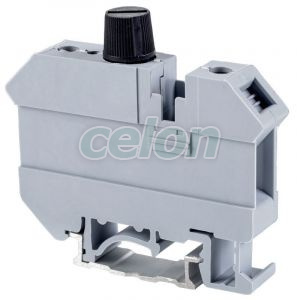 Clemă şir ind. cu siguranţă,cu şurub, pe şină, negru 500V 6.3A 0.5-16 mm2, Alte Produse, Tracon Electric, Elemente de conexiune, Cleme şir, Cleme industriale cu şurub, Tracon Electric