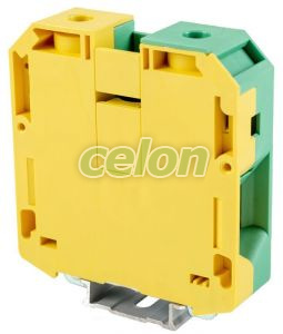 Clemă şir ind. de protecţie,cuşurub, pe şină, verde-galben 1000V 192A 16-95 mm2, Elemente de conexiune, Cleme sir industriale, Cleme industriale, Tracon Electric