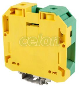 Clemă şir ind. de protecţie,cuşurub, pe şină, verde-galben 1000V 230A 25-95 mm2, Alte Produse, Tracon Electric, Elemente de conexiune, Cleme şir, Cleme industriale cu şurub, Tracon Electric