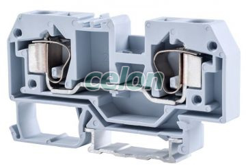 Clemă şir industrială de fază,cu arc, pe şină, gri 800V 57A 0.2-10 mm2 2P, Alte Produse, Tracon Electric, Elemente de conexiune, Cleme şir, Cleme industriale fără şurub - TSKC, Tracon Electric