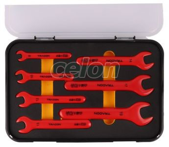 Set de chei izolate la 1000 V, 7 bucăți 1000V, CR-V, 8-19mm, Alte Produse, Tracon Electric, Scule, Unelte de mână, Truse izolate 1000 V, Tracon Electric