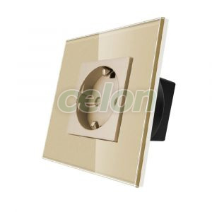 Priza Simpla LUXION cu Rama din Sticla, Prize - Intrerupatoare, Luxion, Luxion