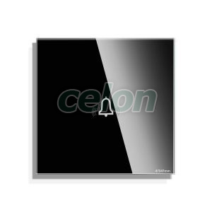 Luxion Panou Buton de Sonerie cu Touch Mini din Sticla Negru, Prize - Intrerupatoare, Luxion, Luxion