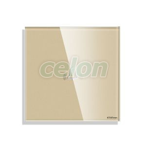 Luxion Panou Buton de Sonerie cu Touch Mini din Sticla Auriu, Prize - Intrerupatoare, Luxion, Luxion
