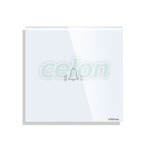Luxion Panou Buton de Sonerie cu Touch Mini din Sticla Alb, Prize - Intrerupatoare, Luxion, Luxion
