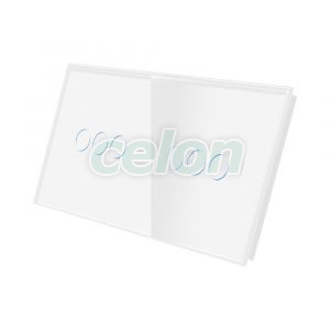 Luxion Panou Intrerupator Triplu + Triplu cu Touch din Sticla Alb, Prize - Intrerupatoare, Luxion, Luxion