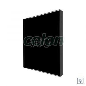 Luxion Panou Intrerupator Variator cu Touch din Sticla Negru, Prize - Intrerupatoare, Luxion, Luxion