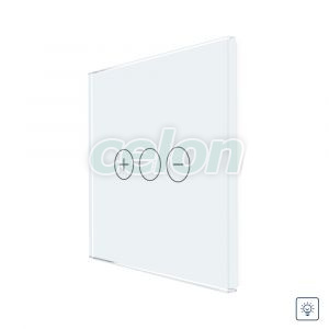 Luxion Panou Intrerupator Variator cu Touch din Sticla Alb, Prize - Intrerupatoare, Luxion, Luxion