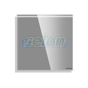 Luxion Panou Intrerupator Variator cu Touch Mini din Sticla Gri, Prize - Intrerupatoare, Luxion, Luxion