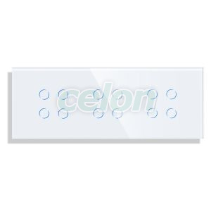 Panou 3 Intrerupatoare Cvadruple cu Touch din Sticla LUXION, Prize - Intrerupatoare, Luxion, Luxion