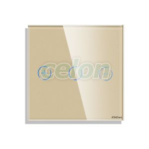 Luxion Panou Intrerupator Variator cu Touch Mini din Sticla Auriu, Prize - Intrerupatoare, Luxion, Luxion