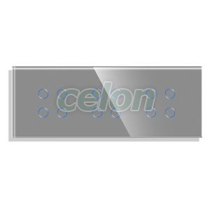 Panou 3 Intrerupatoare Cvadruple cu Touch din Sticla LUXION, Prize - Intrerupatoare, Luxion, Luxion