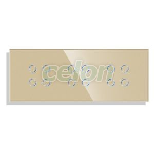 Panou 3 Intrerupatoare Cvadruple cu Touch din Sticla LUXION, Prize - Intrerupatoare, Luxion, Luxion