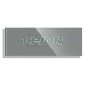 Panou Intrerupator Simplu + Simplu + Dublu cu Touch din Sticla LUXION, Prize - Intrerupatoare, Luxion, Luxion