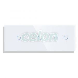 Panou Intrerupator Simplu + Simplu + Dublu cu Touch din Sticla LUXION, Prize - Intrerupatoare, Luxion, Luxion