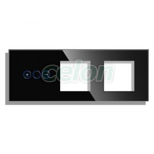 Panou Intrerupator Variator cu Touch si 2 Prize Simple Din Sticla LUXION, Prize - Intrerupatoare, Luxion, Luxion