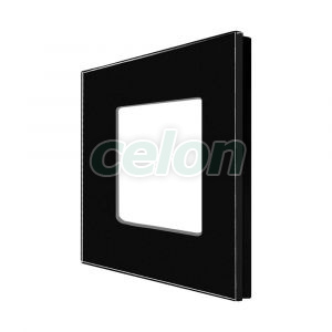 Luxion Rama Simpla Din Sticla Negru, Prize - Intrerupatoare, Luxion, Luxion